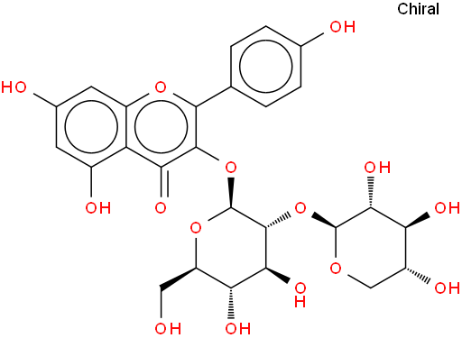 山奈酚3-O-桑布双糖苷（堪非醇-3-O-桑布双糖苷）