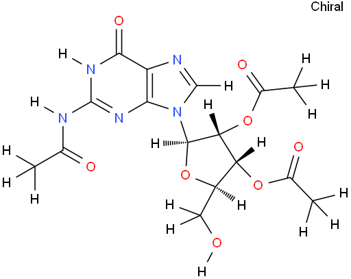 Guanosine, N-acetyl-, 2',3'-diacetate