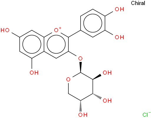 矢车菊素-3-阿拉伯糖苷