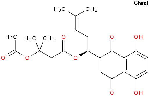 β-乙酰氧基异戊酰阿卡宁