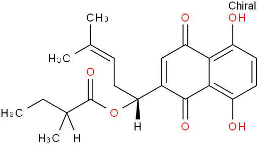 (2-Methylbutyryl)shikonin